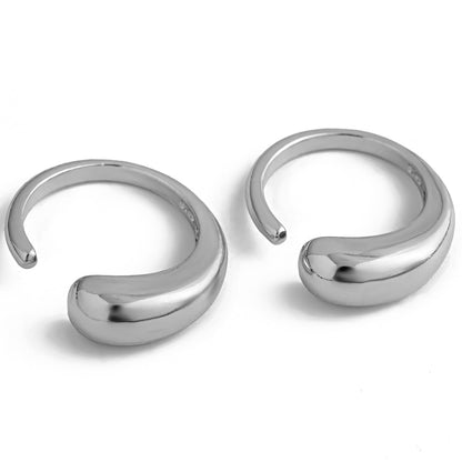 Geometric Ring, niche open mouth ring, index finger ring, lava metal wind curved ring