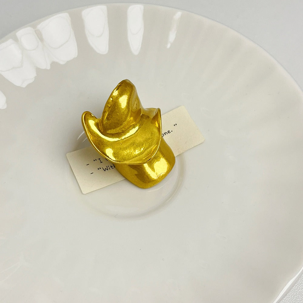 European and American heavy industry rings, high-end exaggerated personality, irregular index finger rings, fashion catwalk ring